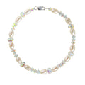 Freshwater Pearl with Aurora Borealis Sterling Silver Bracelet