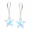 Austrian Crystal Aurora Borealis Sterling Silver Earrings