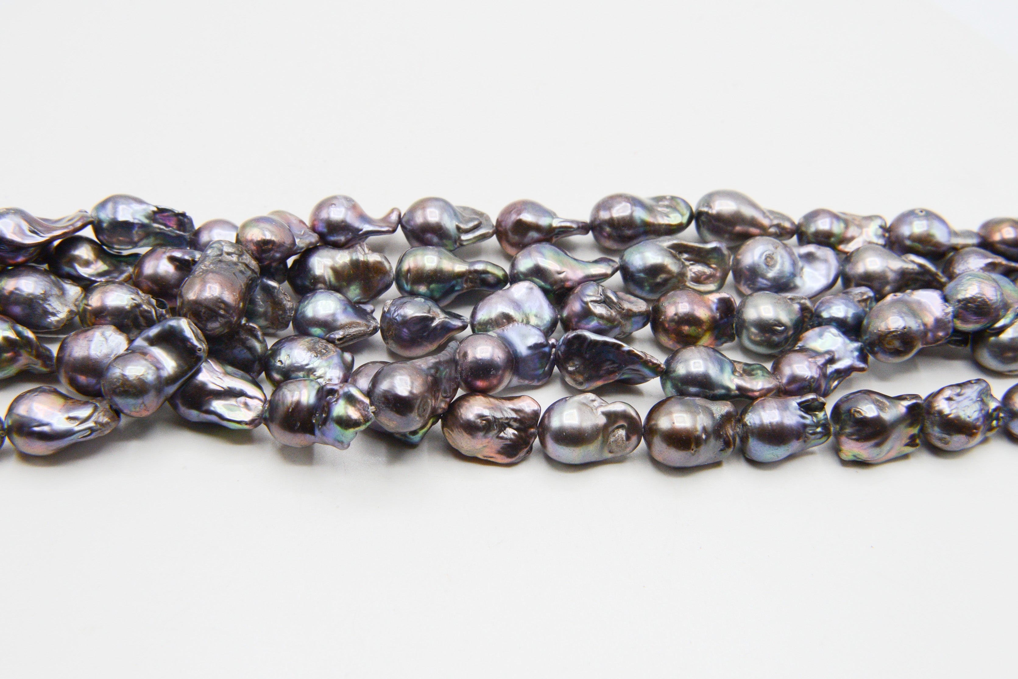 Baroque Freshwater Pearls in Peacock Color