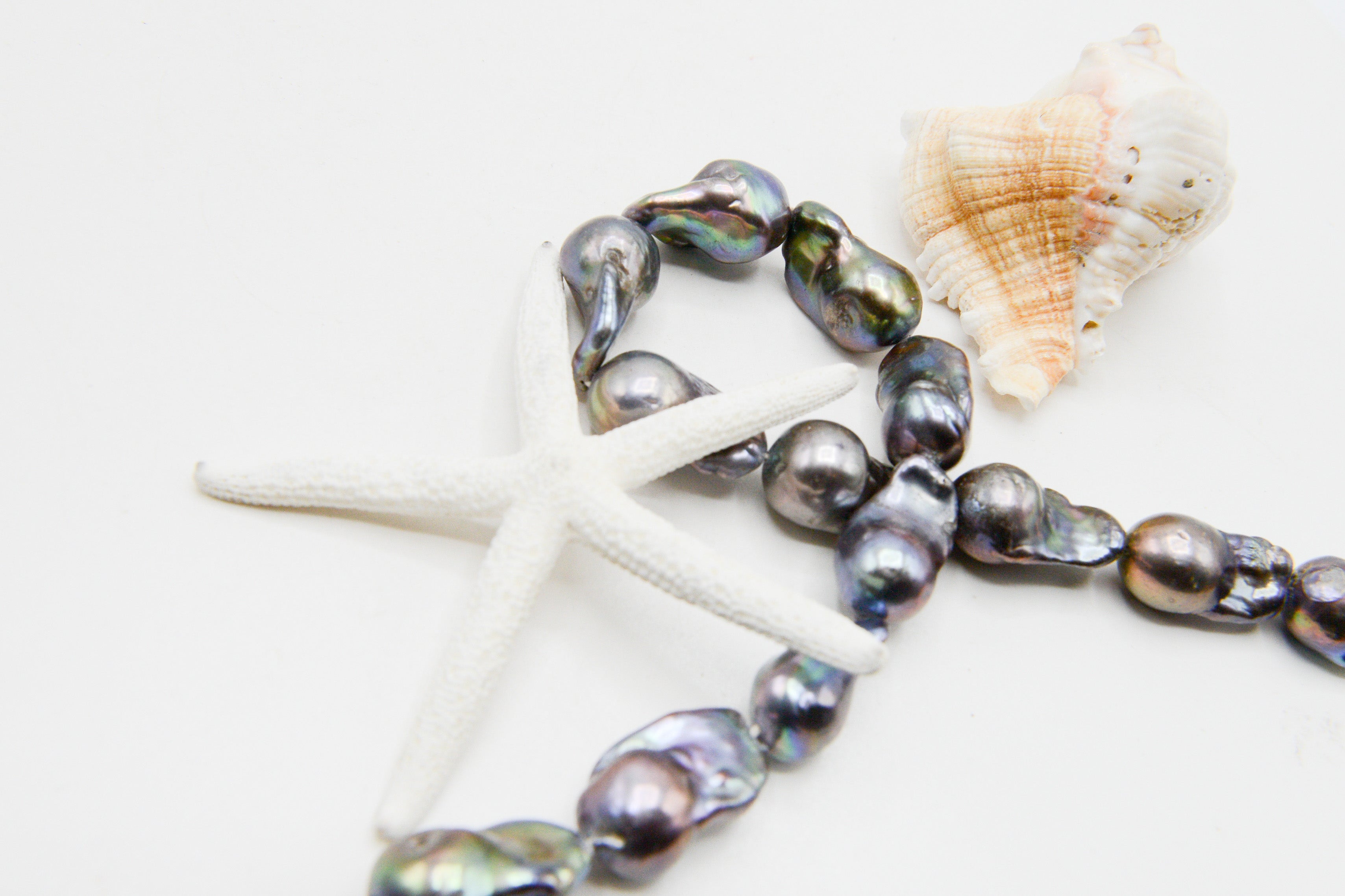Baroque Freshwater Pearls in Peacock Color