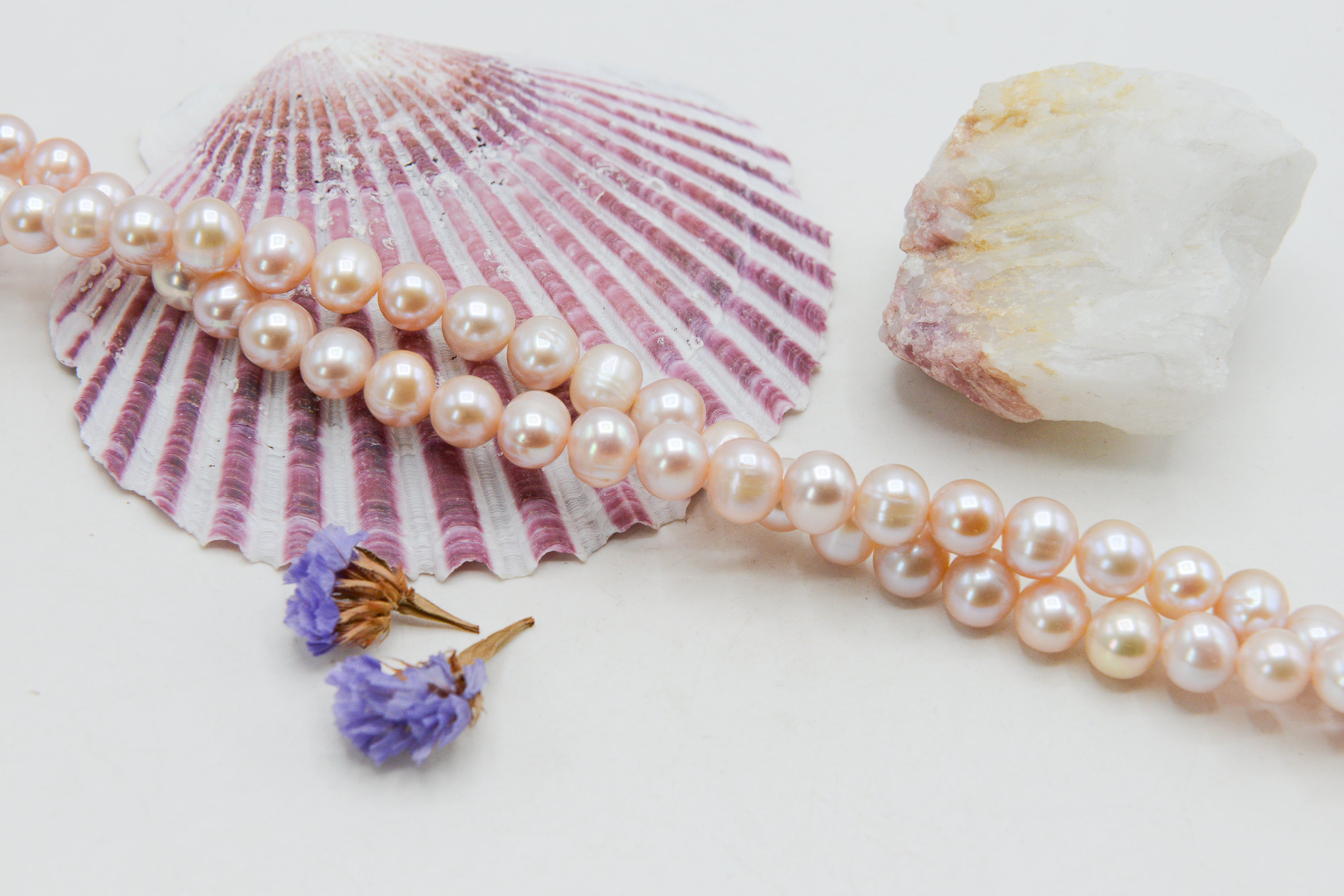 Pink Potato-Shaped Freshwater Pearl 10mm Beads