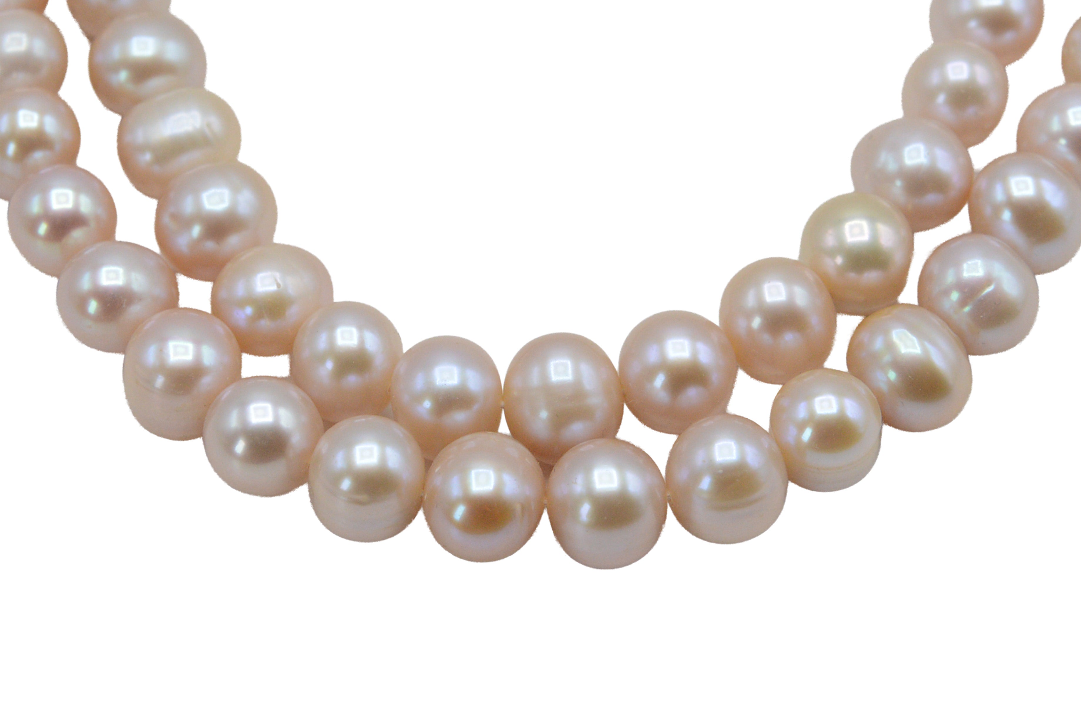 Pink Potato-Shaped Freshwater Pearl 10mm Beads