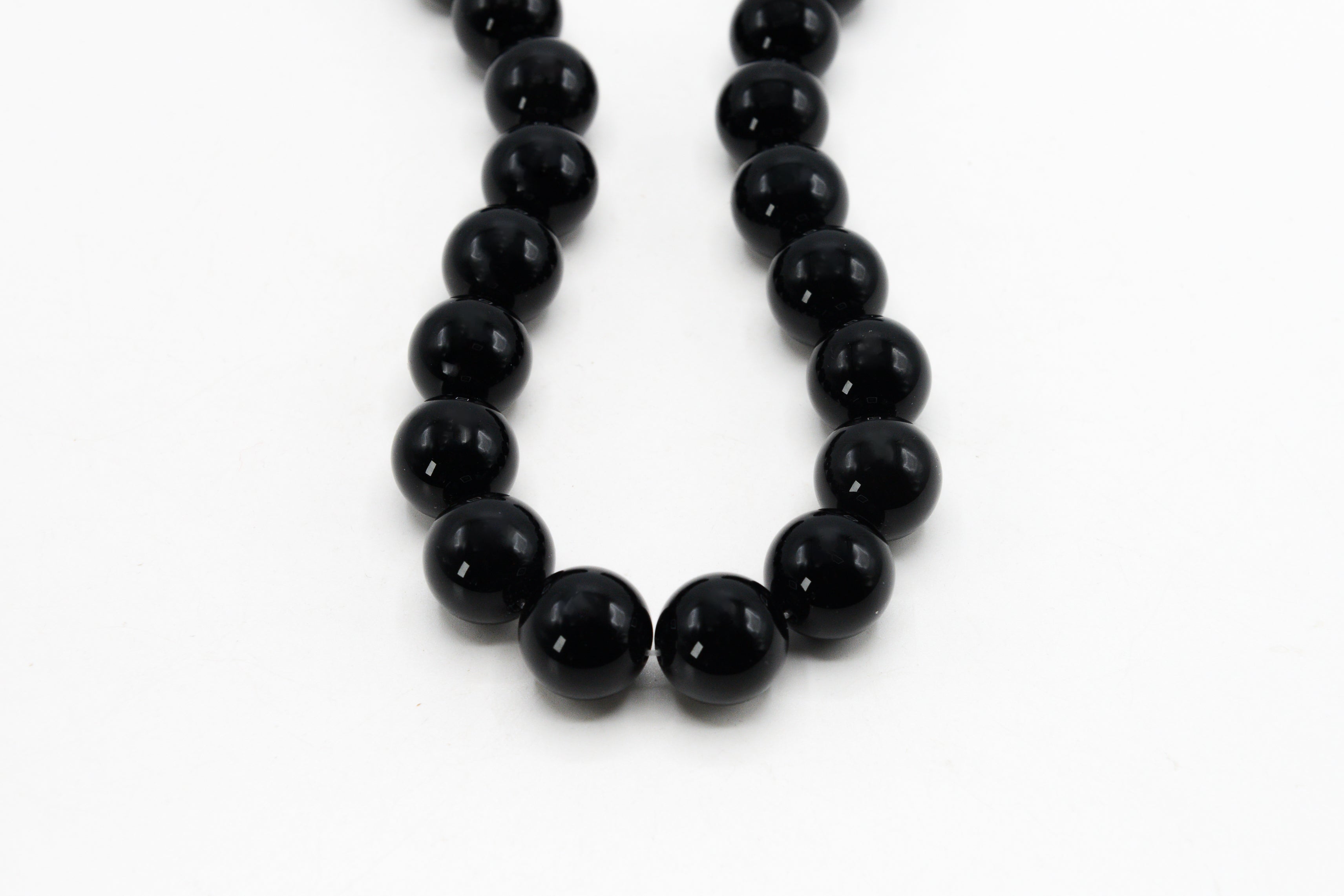 Black Onyx Smooth Round 20mm Beads
