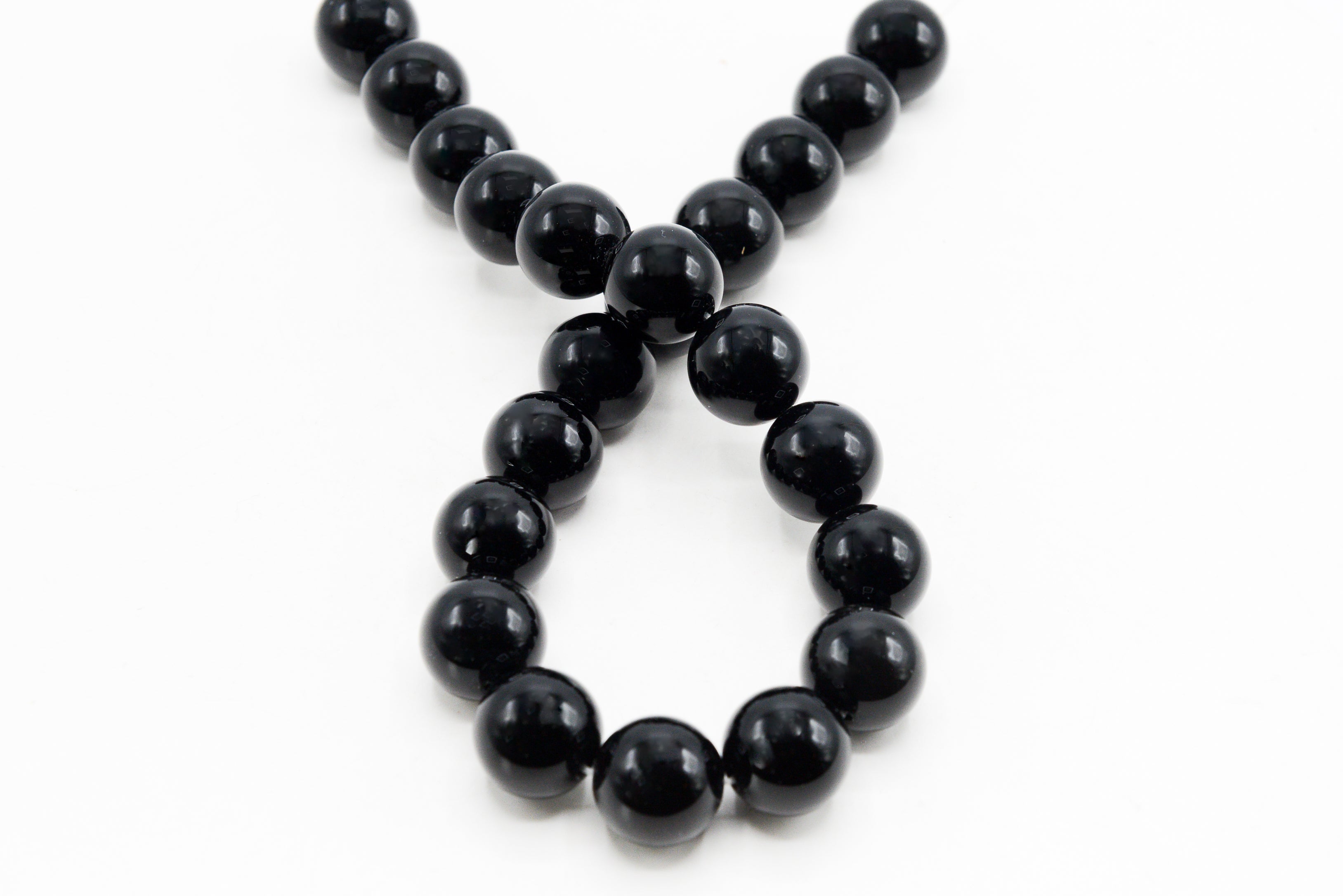 Black Onyx Smooth Round 20mm Beads