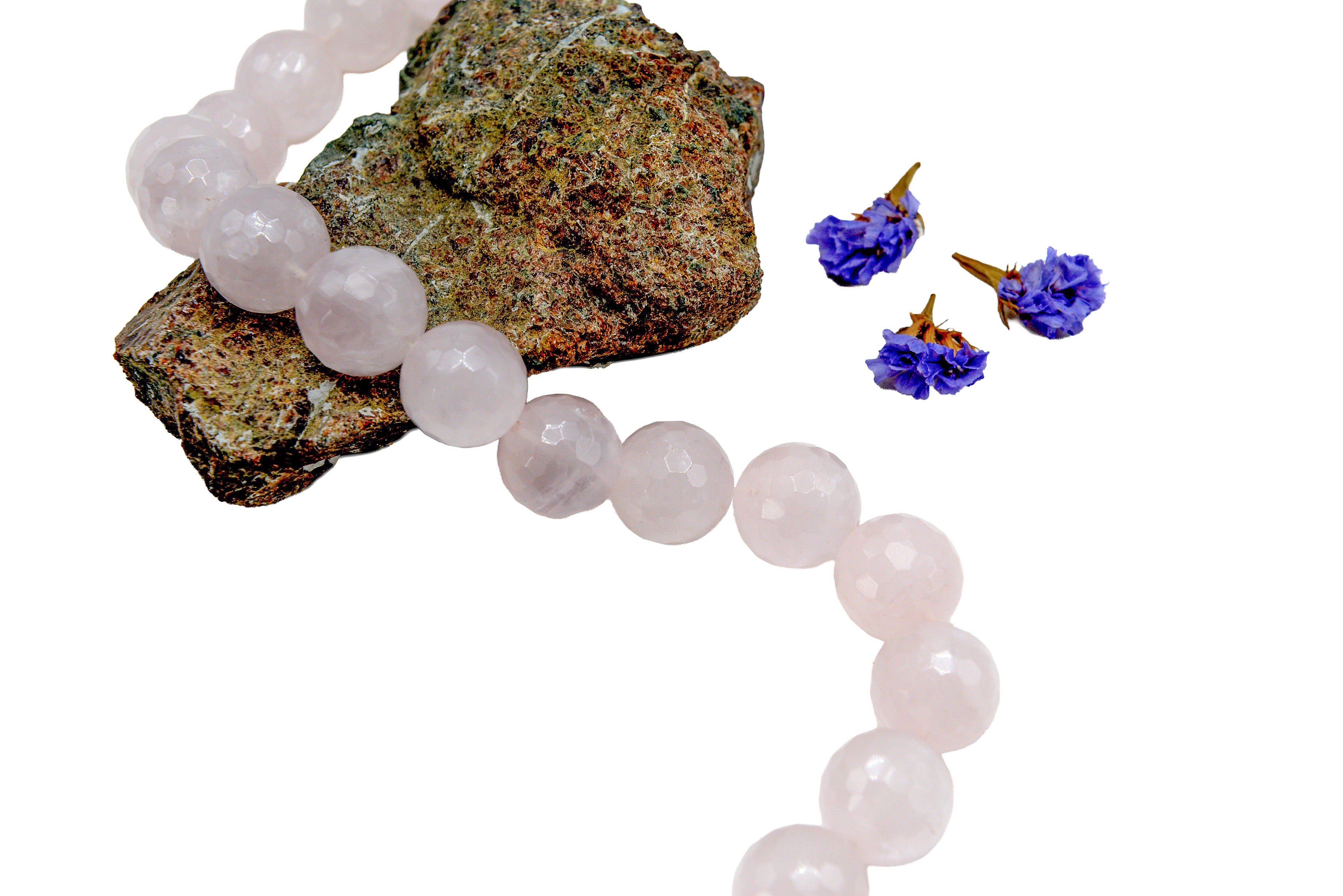 Faceted Rose Quartz 14mm Round Beads