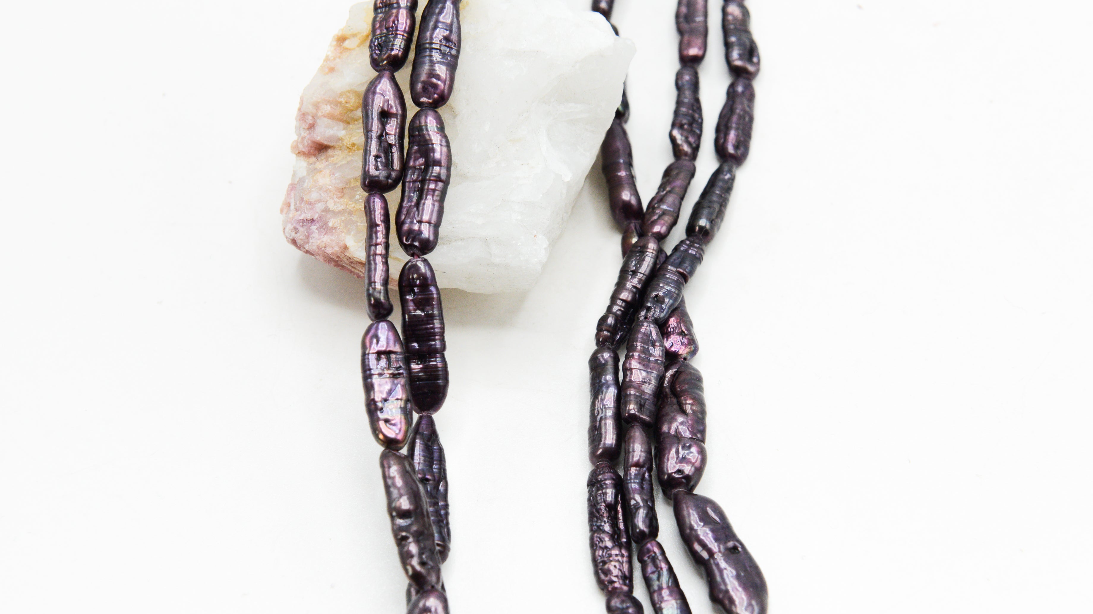 Cranberry Dyed Pearl Stick Shape