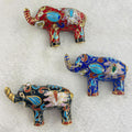 Cloisonne Standing Elephant Pendant