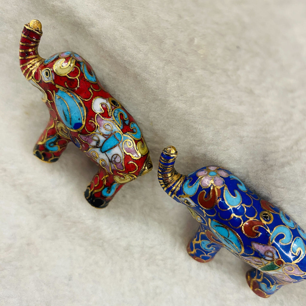 Cloisonne Standing Elephant Pendant