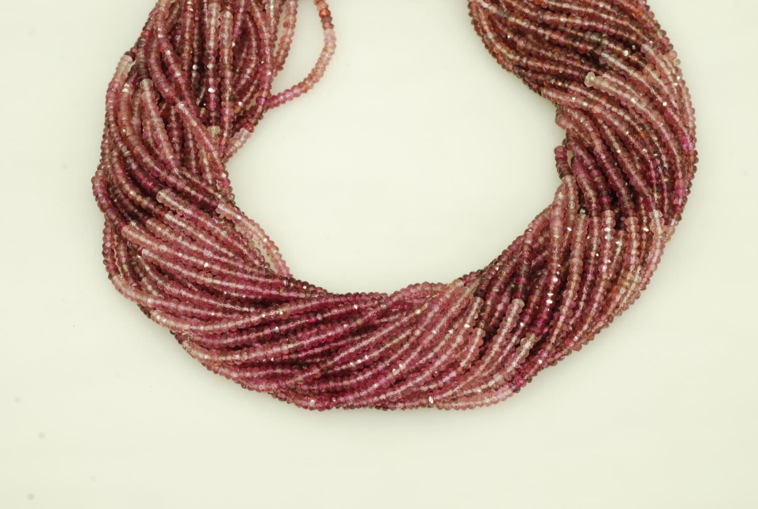 Faceted Pink Tourmaline Rondelles