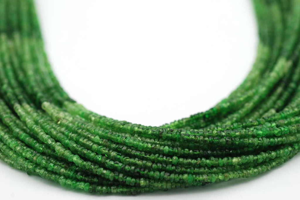 Faceted Tsavorite Rondelles