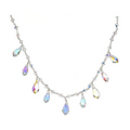 Aurora Borealis Austrian Crystal Teardrop Necklace