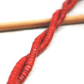 Bamboo Coral Heishi Beads, 18" Strand