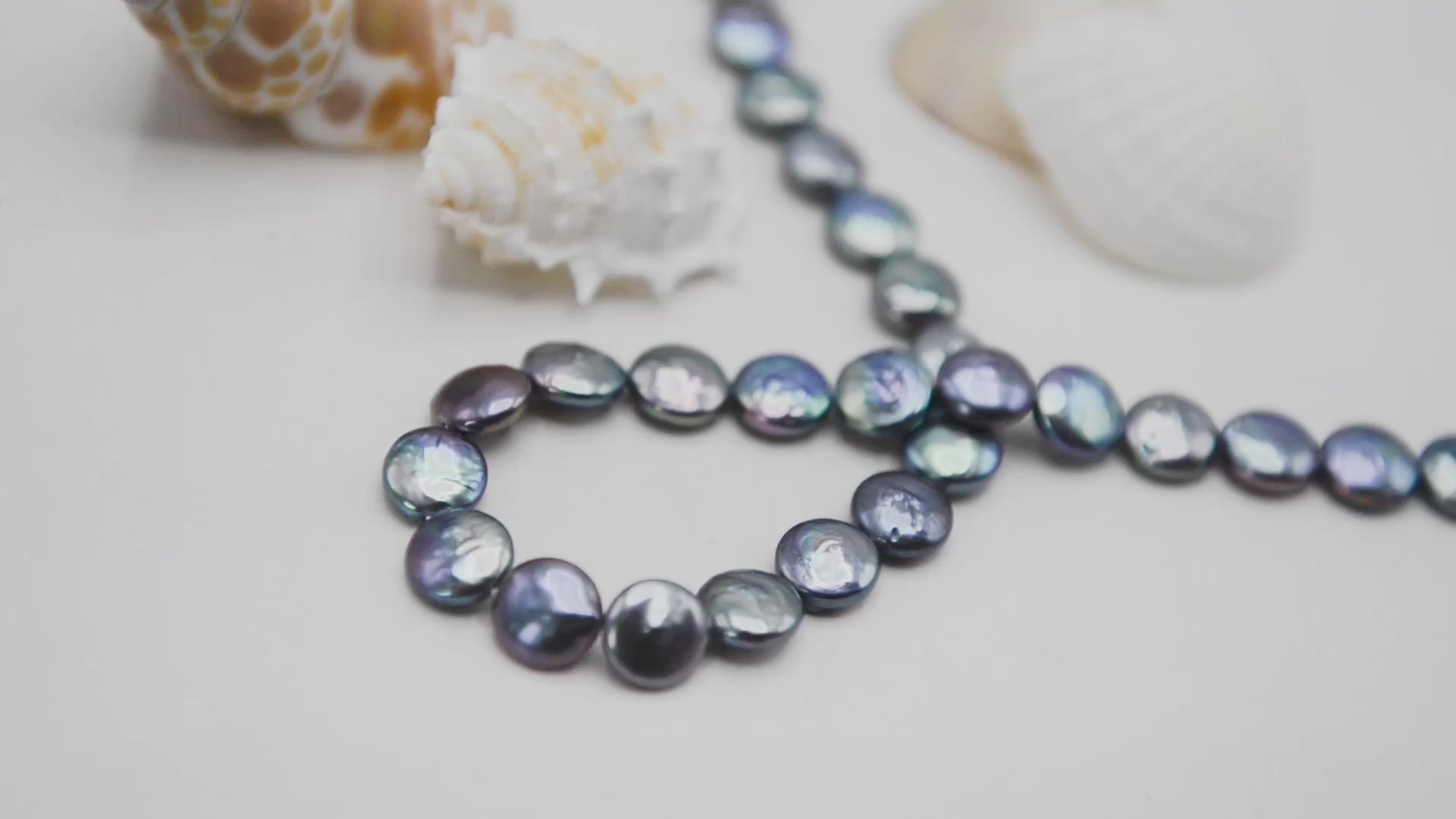 Peacock Dyed Cultured Freshwater Pearl 10mm Coin Shape