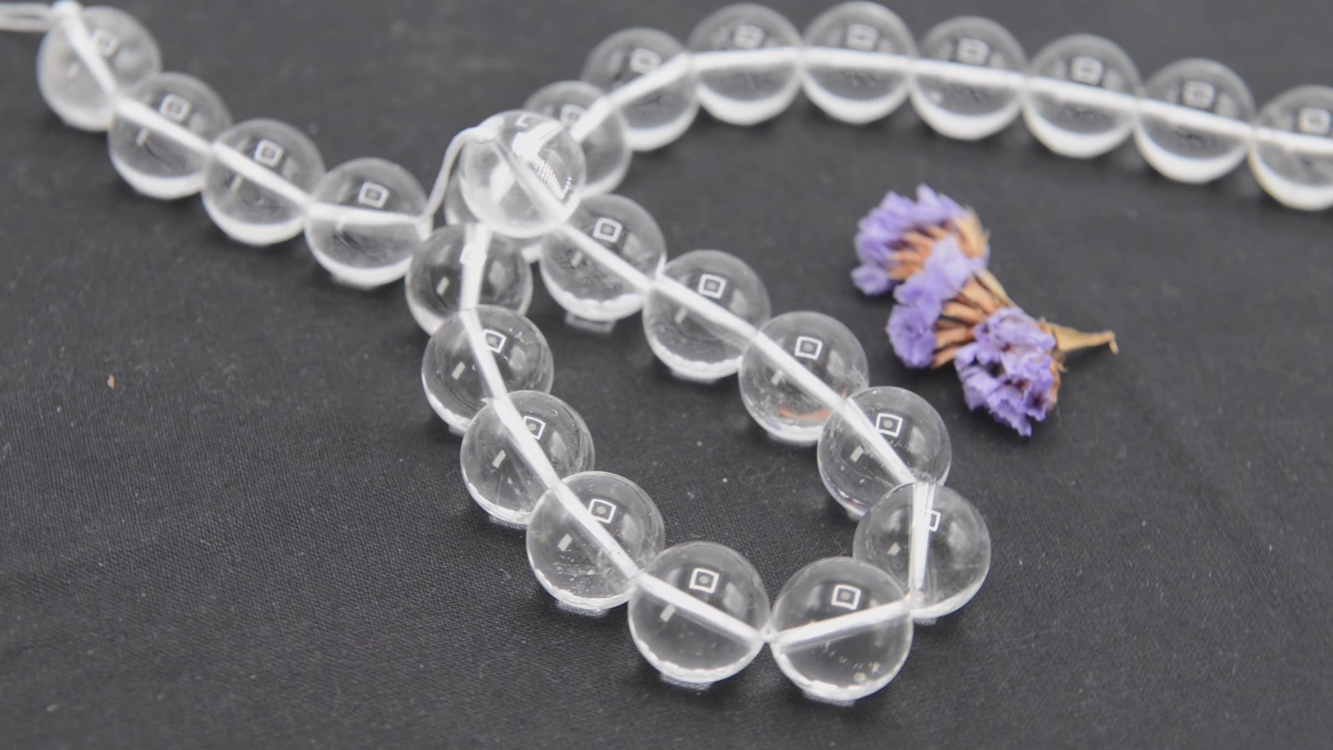 Crystal Quartz Smooth Round 16mm Beads