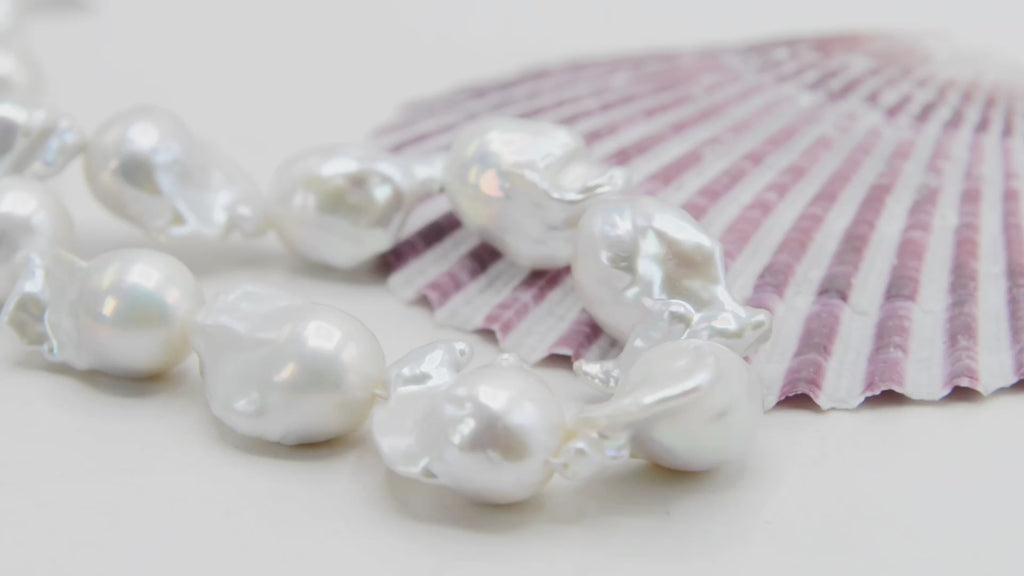 Cultured Freshwater Pearl Baroque Pearl Bead Strand, 15-16"