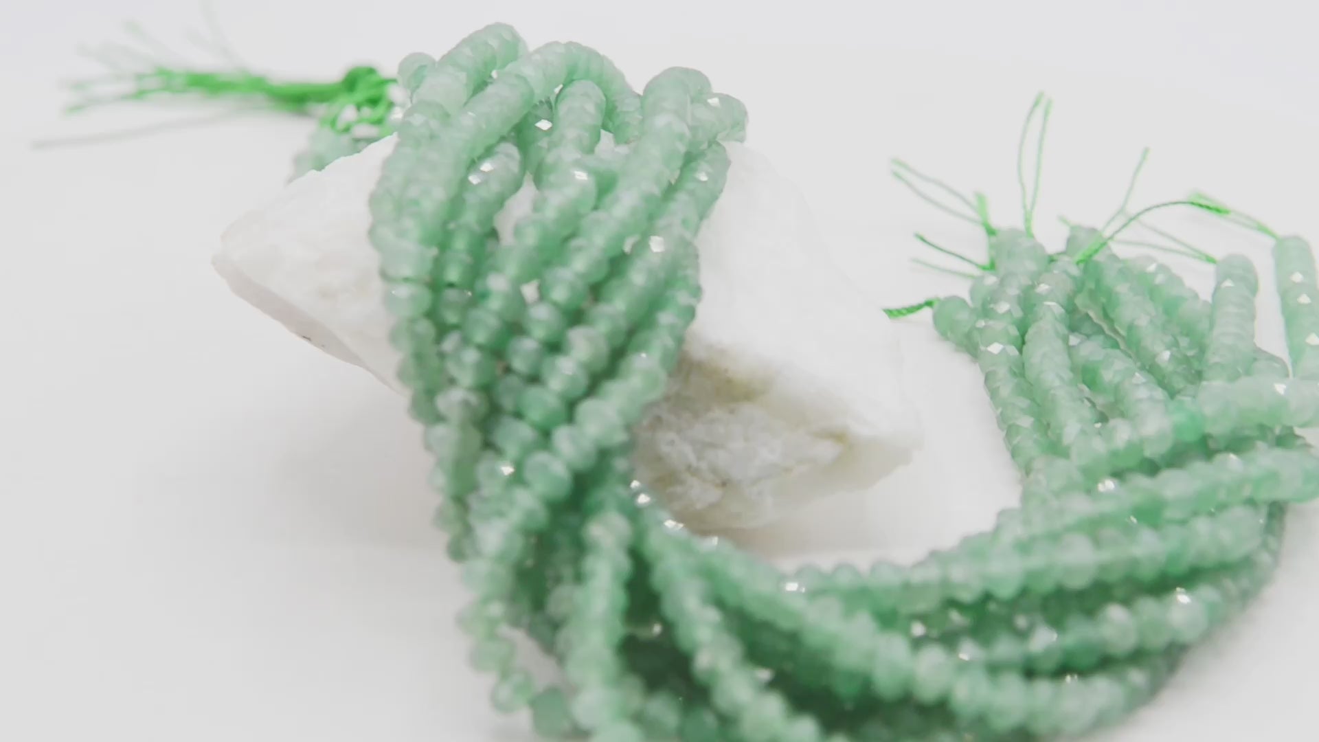 Faceted Green Aventurine Rondelle 6mm, 15.5"